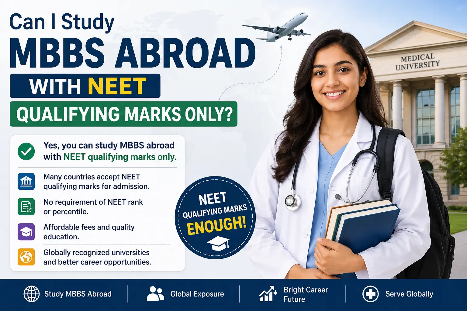 Can I Study MBBS Abroad with NEET Qualifying Marks Only?