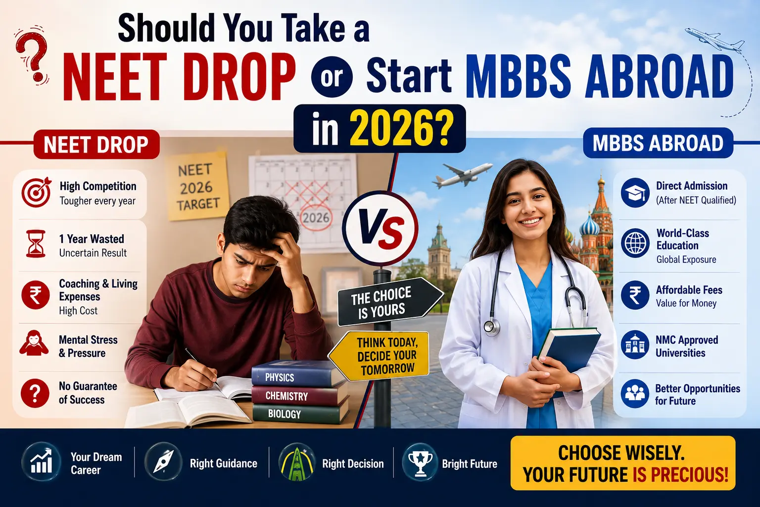 Should You Take a NEET Drop or Start MBBS Abroad in 2026?
