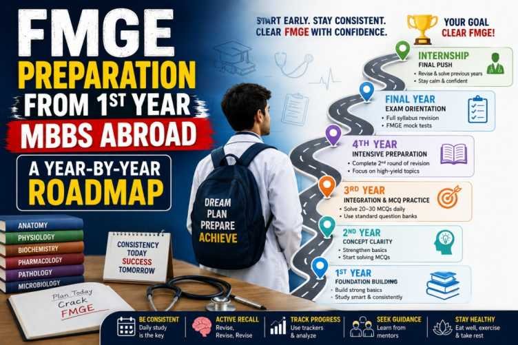 FMGE Preparation From 1st Year MBBS Abroad: A Year-by-Year Roadmap