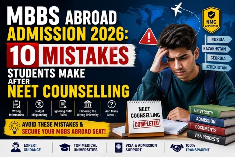 MBBS Abroad Admission 2026: 10 Mistakes Students Make After NEET Counselling
