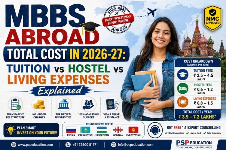MBBS Abroad Total Cost in 2026-27: Tuition vs Hostel vs Living Expenses Explained