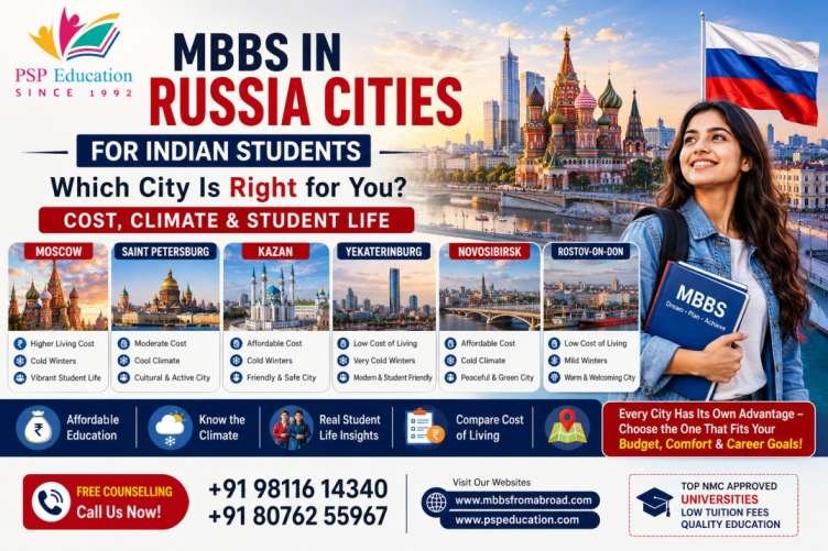 MBBS in Russia Cities for Indian Students: Which City Is Right for You? Cost, Climate & Student Life