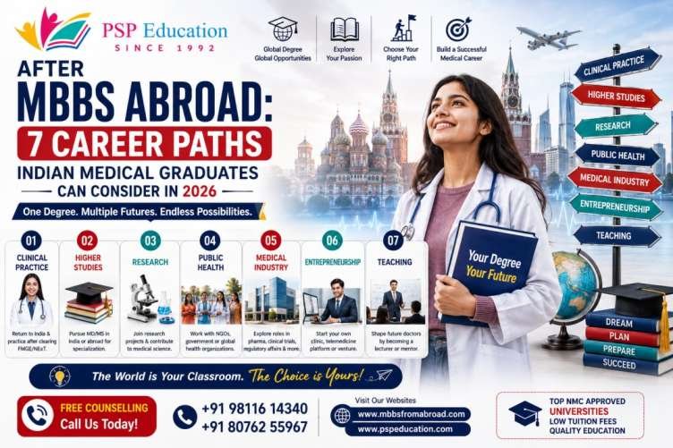 After MBBS Abroad: 7 Career Paths Indian Medical Graduates Can Consider in 2026
