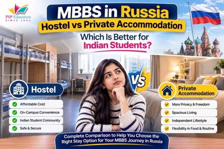 MBBS in Russia Hostel vs Private Accommodation: Which Is Better for Indian Students?
