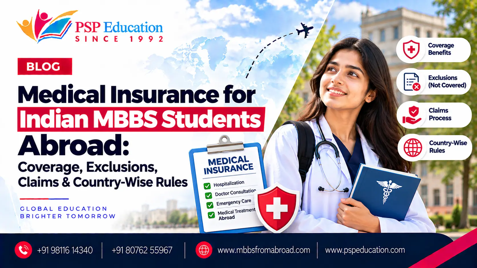 Medical Insurance for Indian MBBS Students Abroad: Coverage, Exclusions, Claims & Country-Wise Rules